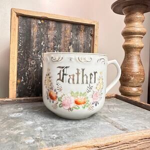 19th Century Gilded Fathers Mug , Vintage Shaving Mug